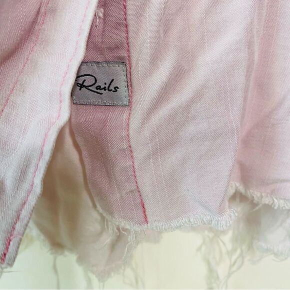 Rails Womens Ingrid Raw Hem Dusty Rose Shirt Size M - Picture 5 of 9